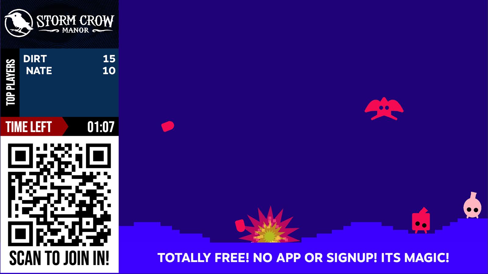 Tank battle shown on the main screen